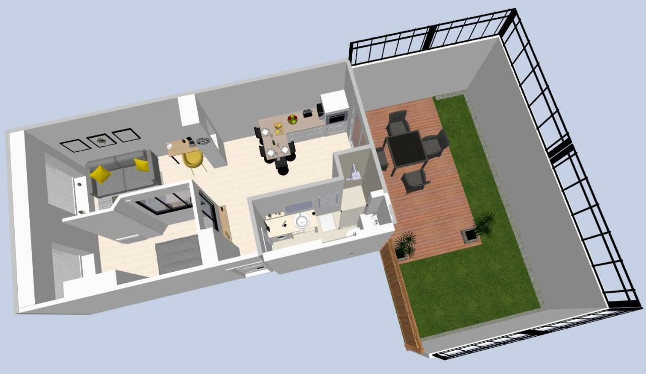 洛里昂Le P'Tit Atelier, Terrasse Privative公寓 外观 照片